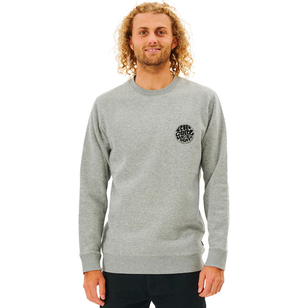 Rip Curl Männer Crew Fleece 2026 Neoprenanzug Icon Pullover CFEHN9 - Grey Marle